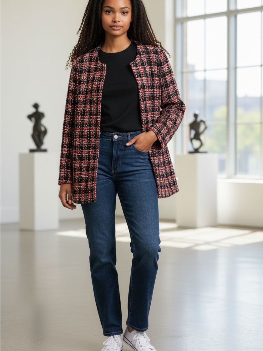 Women’s Kasper Tweed jacket size Large-Like New